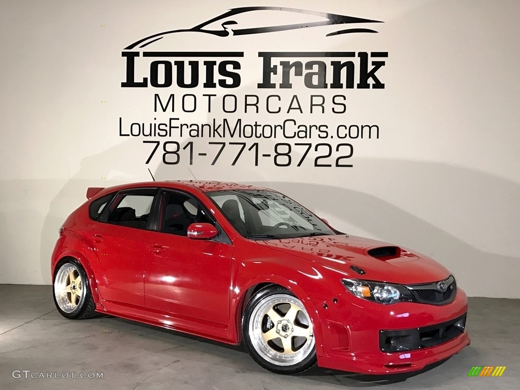 2008 Impreza WRX STi - Lightning Red / Carbon Black/Graphite Gray Alcantara photo #114