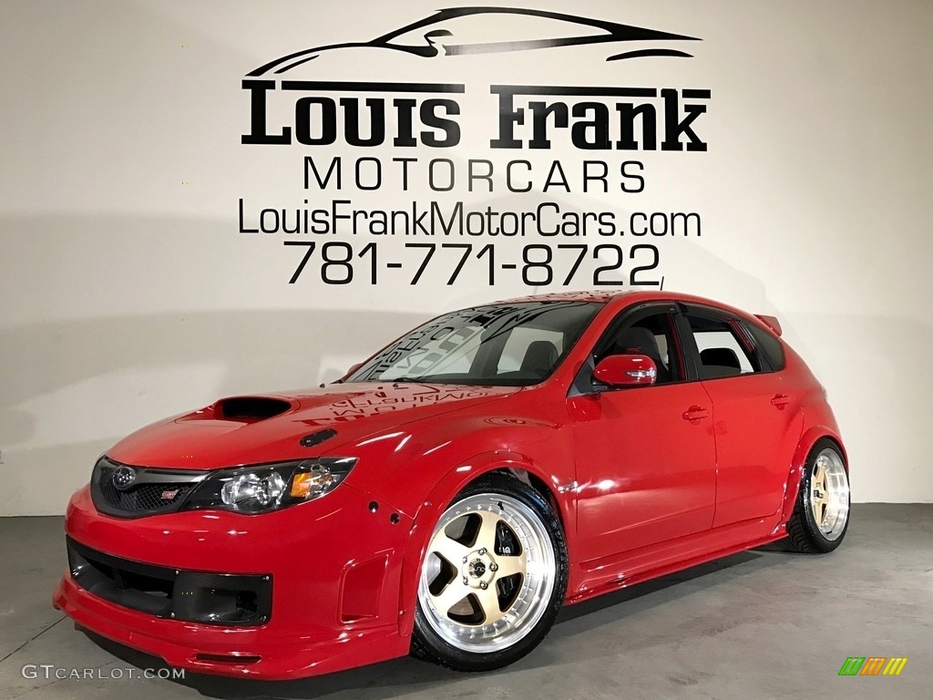 2008 Impreza WRX STi - Lightning Red / Carbon Black/Graphite Gray Alcantara photo #116