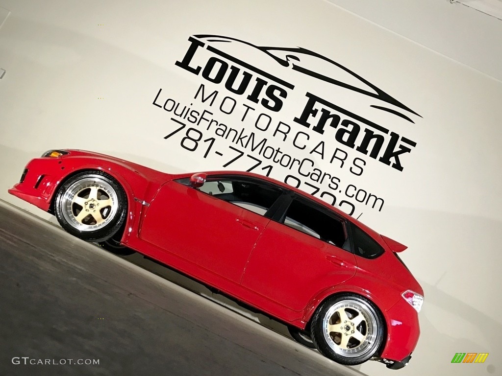 2008 Impreza WRX STi - Lightning Red / Carbon Black/Graphite Gray Alcantara photo #119