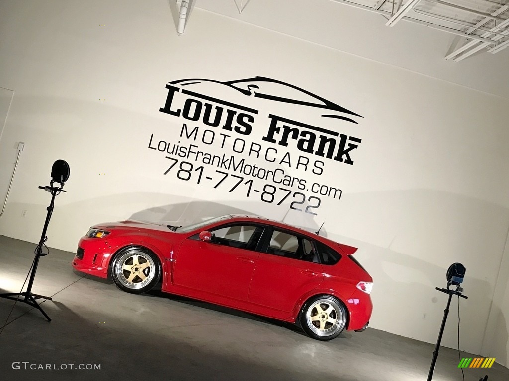 2008 Impreza WRX STi - Lightning Red / Carbon Black/Graphite Gray Alcantara photo #123