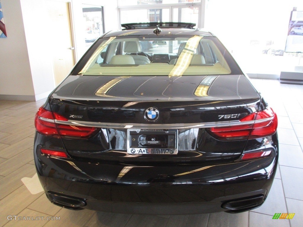 2017 7 Series 750i xDrive Sedan - Individual Ruby Black Metallic / Smoke White/Black photo #5