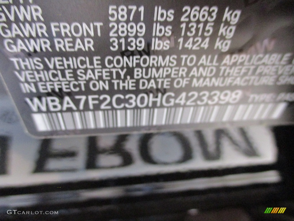 2017 7 Series 750i xDrive Sedan - Individual Ruby Black Metallic / Smoke White/Black photo #20