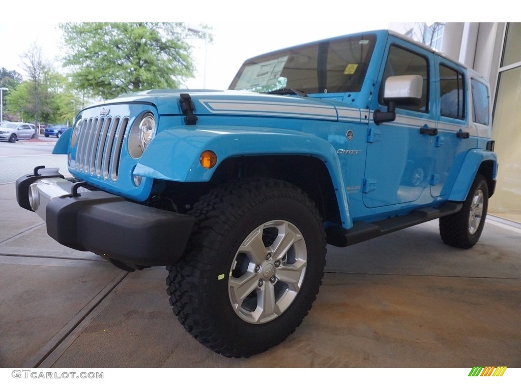 2017 Wrangler Unlimited Chief Edition 4x4 - Chief Blue / Black photo #1