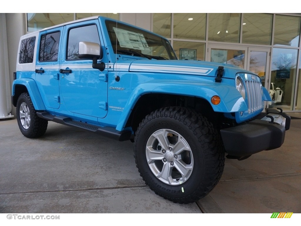 Chief Blue 2017 Jeep Wrangler Unlimited Chief Edition 4x4 Exterior Photo #119613330