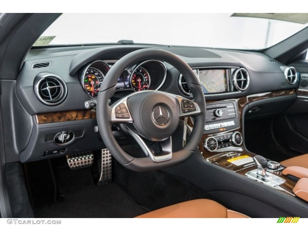 2017 Mercedes-Benz SL 450 Roadster Saddle Brown/Black Dashboard Photo #119613804