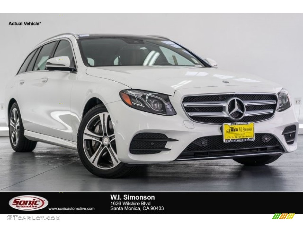 2017 E 400 4Matic Wagon - Polar White / Nut Brown/Espresso photo #1