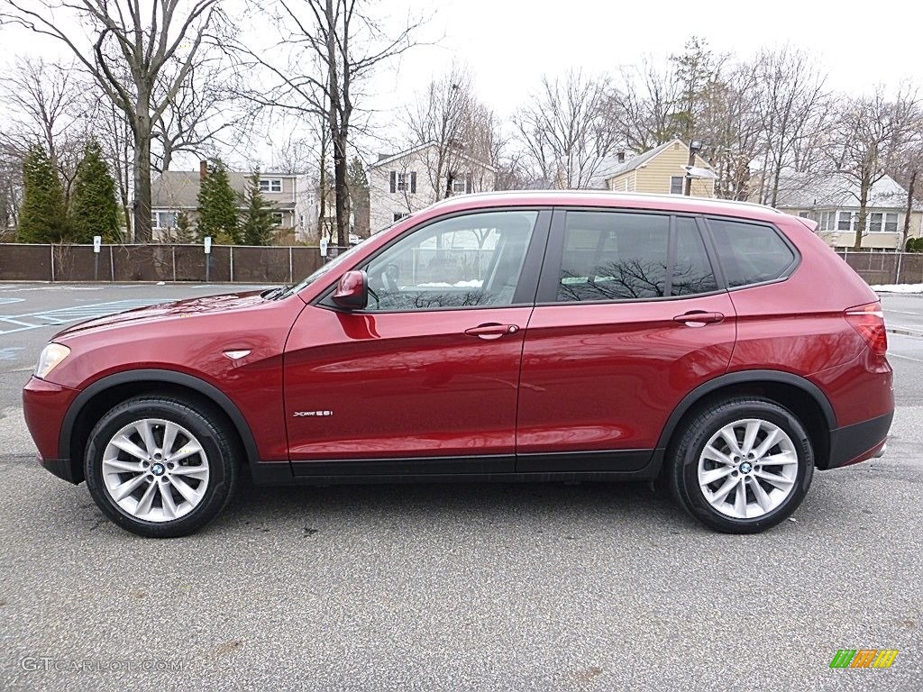 2014 X3 xDrive28i - Vermilion Red Metallic / Black photo #2