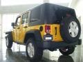 2009 Detonator Yellow Jeep Wrangler Unlimited Rubicon 4x4  photo #2
