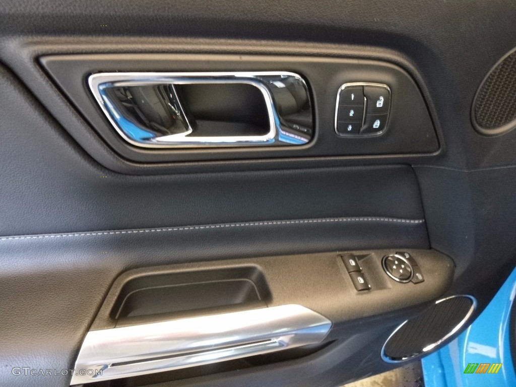 2017 Mustang EcoBoost Premium Coupe - Grabber Blue / Ebony photo #9