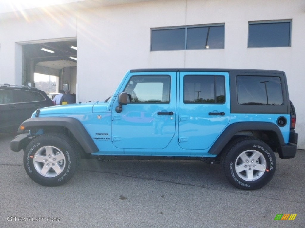 2017 Wrangler Unlimited Sport 4x4 - Chief Blue / Black photo #2