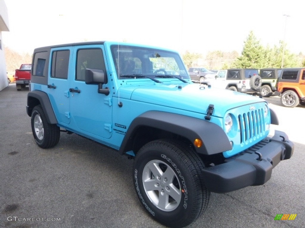 2017 Wrangler Unlimited Sport 4x4 - Chief Blue / Black photo #9