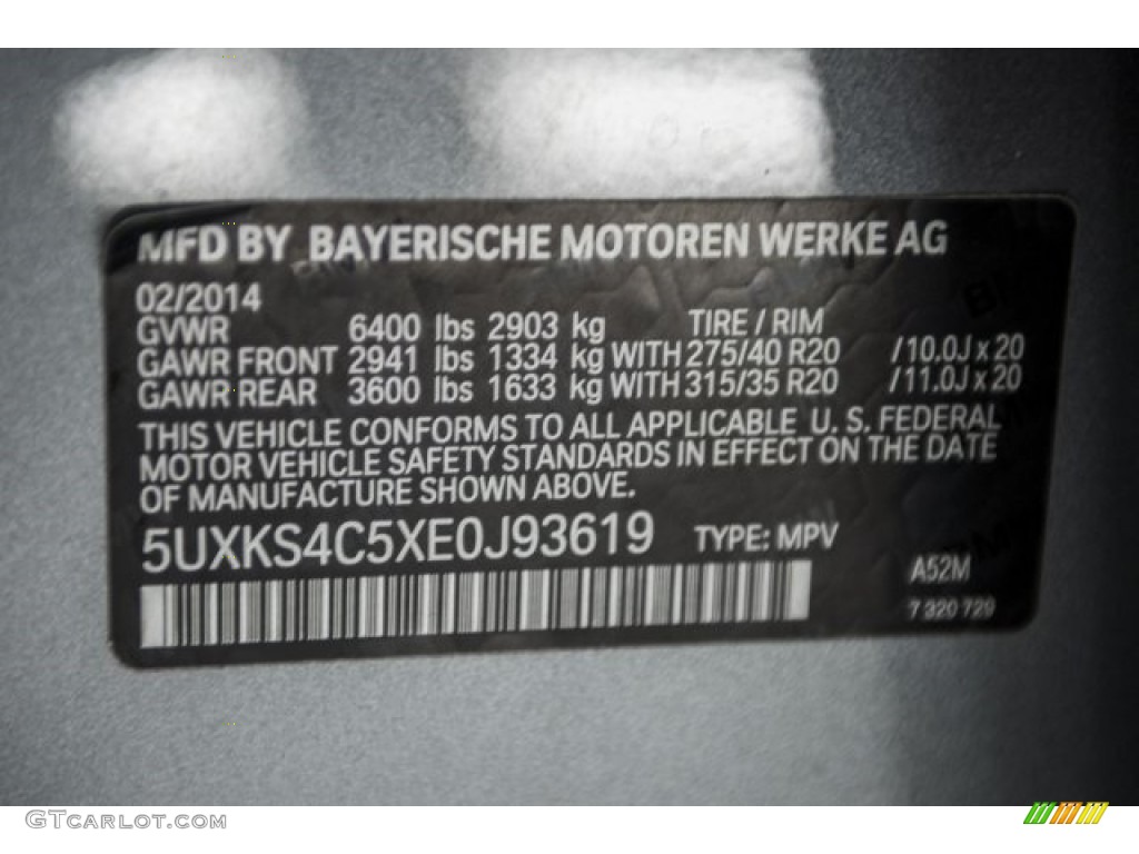 2014 X5 xDrive35d - Space Grey Metallic / Black photo #18