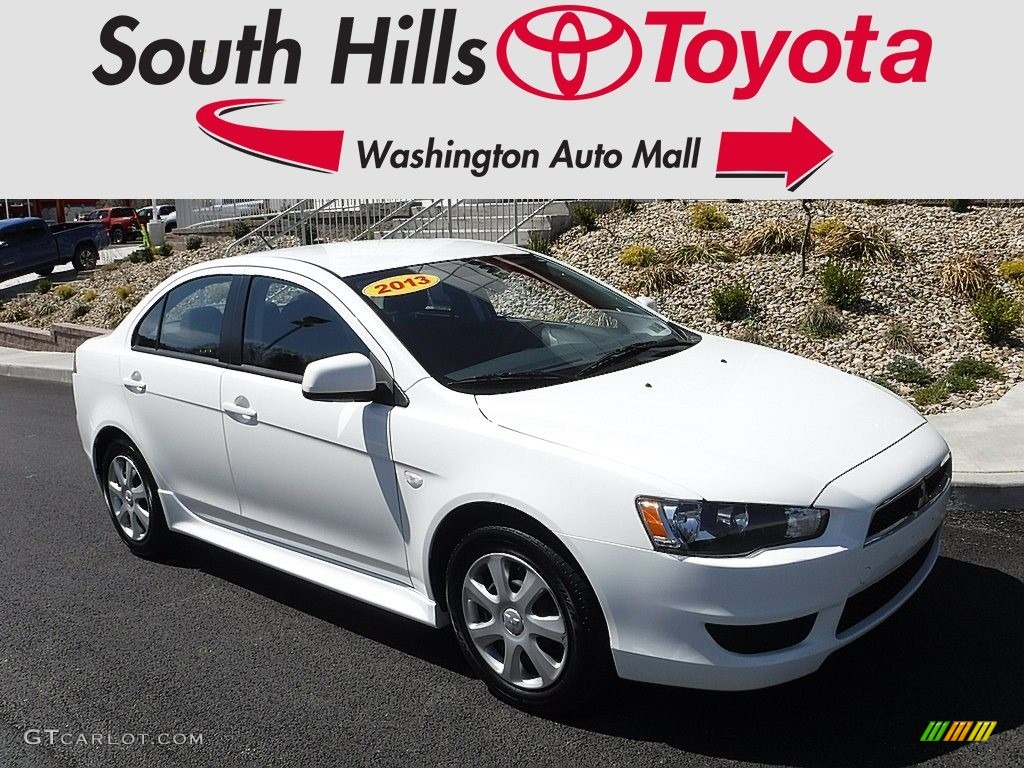 2013 Lancer ES - Wicked White Metallic / Black photo #1