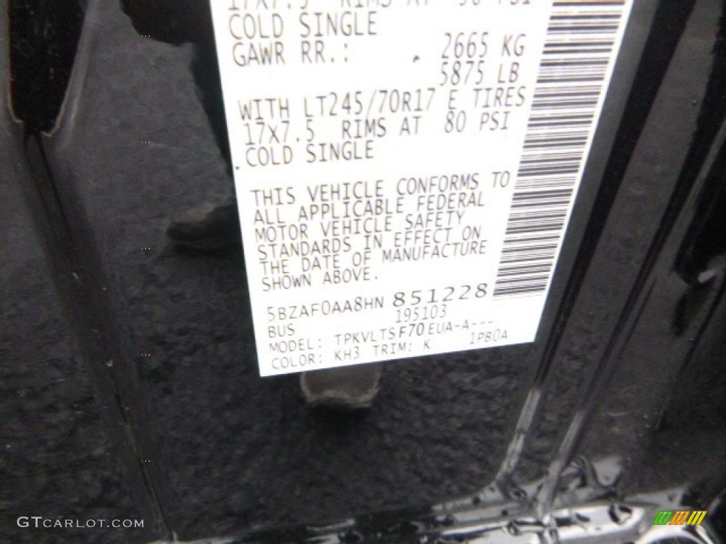 2017 NV Color Code KH3 for Super Black Photo #119633286