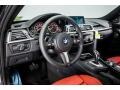 2017 BMW 3 Series Coral Red Interior Dashboard Photo