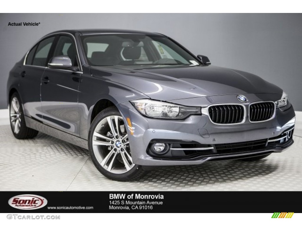 2017 3 Series 330i Sedan - Mineral Grey Metallic / Black photo #1