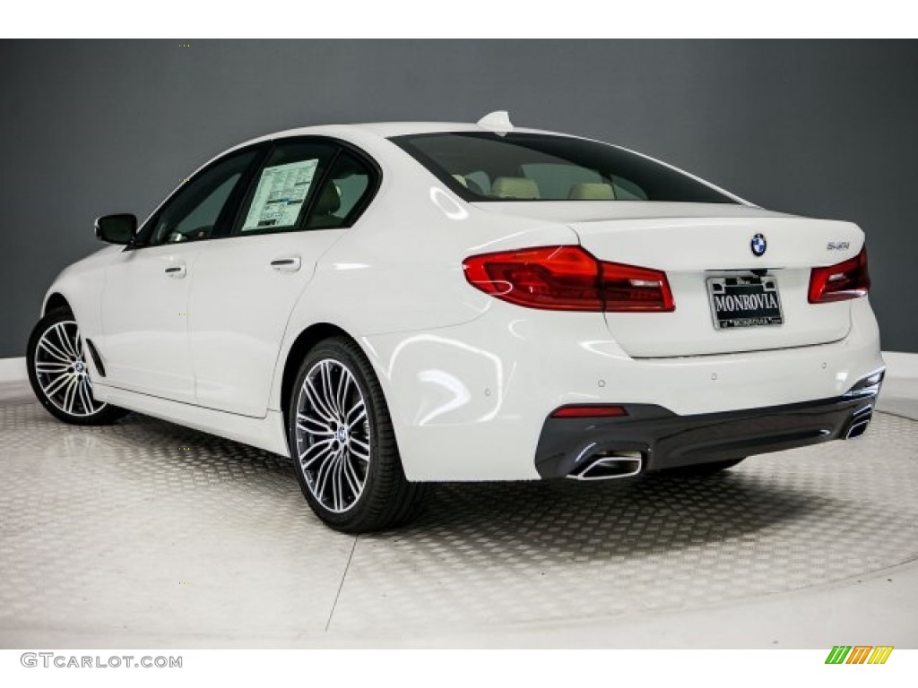 2017 5 Series 540i Sedan - Alpine White / Canberra Beige photo #3