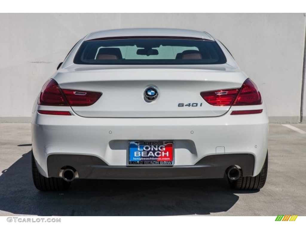 2017 6 Series 640i Gran Coupe - Alpine White / Vermilion Red photo #4