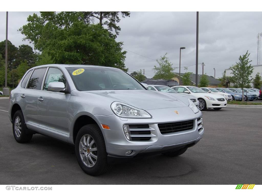 2008 Cayenne Tiptronic - Crystal Silver Metallic / Black photo #1