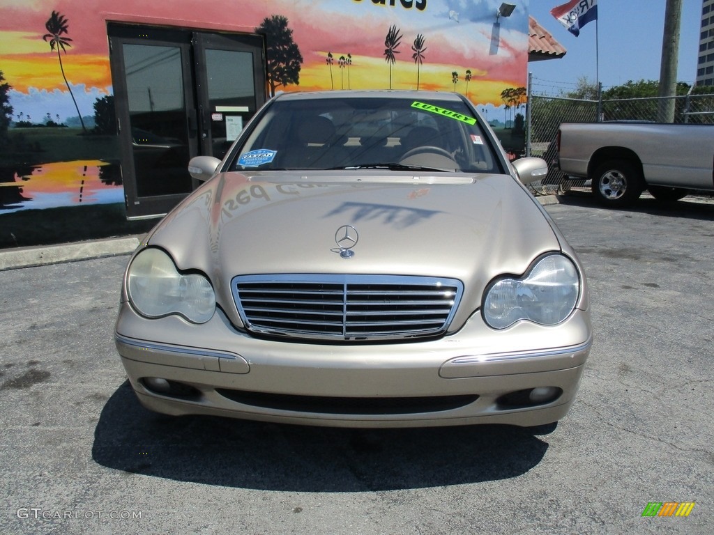 2003 C 240 Sedan - Desert Silver Metallic / Java photo #5
