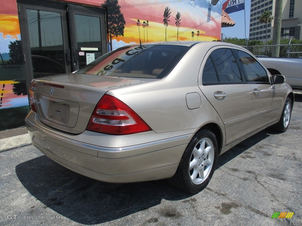 2003 C 240 Sedan - Desert Silver Metallic / Java photo #7