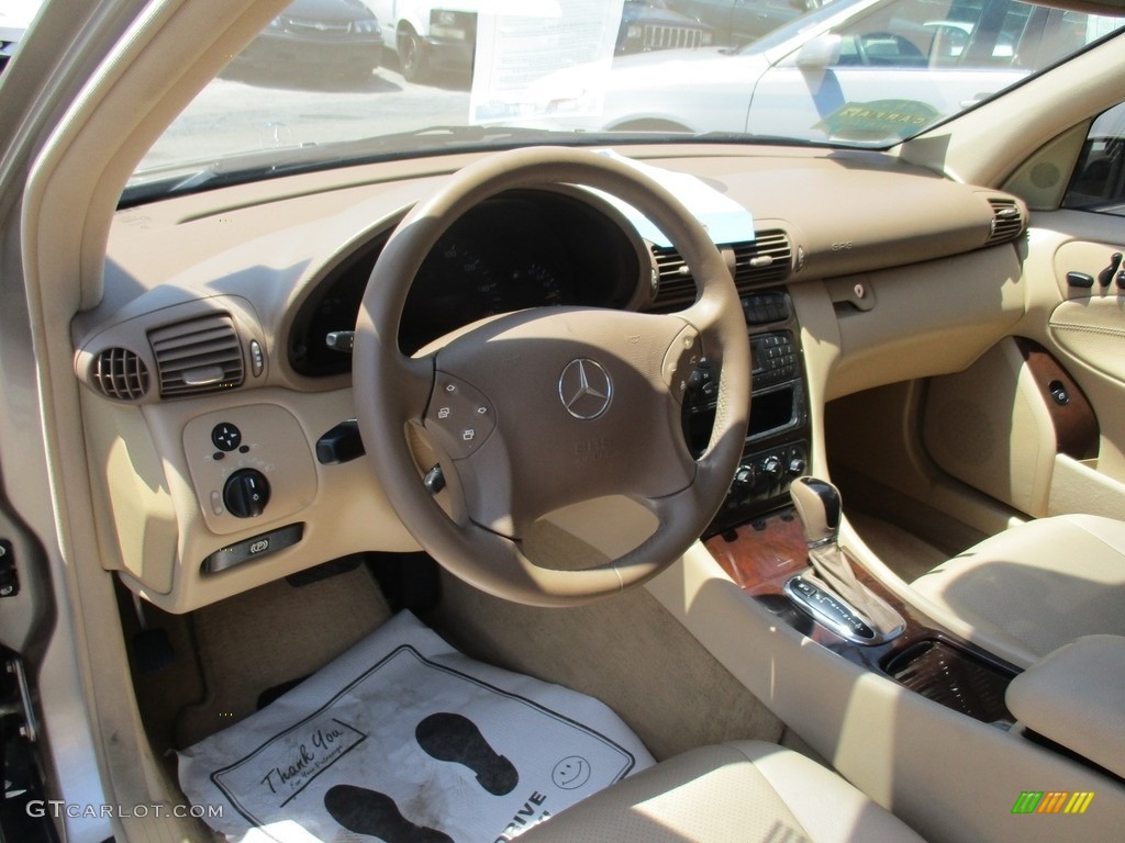2003 C 240 Sedan - Desert Silver Metallic / Java photo #10