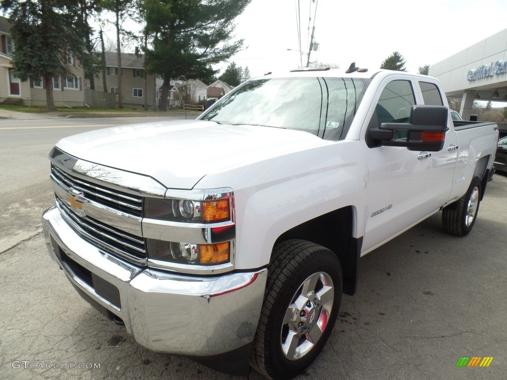 2017 Silverado 2500HD Work Truck Double Cab 4x4 - Summit White / Dark Ash/Jet Black photo #2