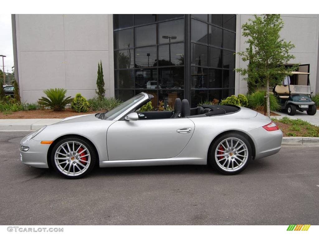 2008 911 Carrera S Cabriolet - Arctic Silver Metallic / Black photo #4
