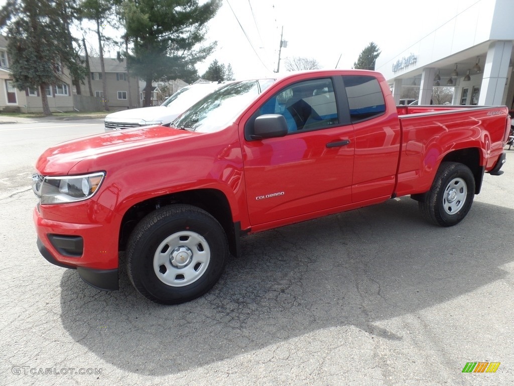 2017 Colorado WT Extended Cab 4x4 - Red Hot / Jet Black/­Dark Ash photo #4