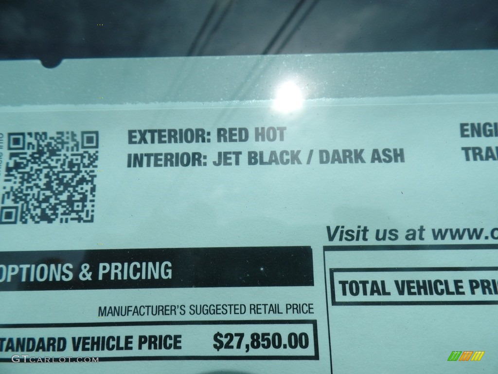 2017 Colorado WT Extended Cab 4x4 - Red Hot / Jet Black/­Dark Ash photo #15