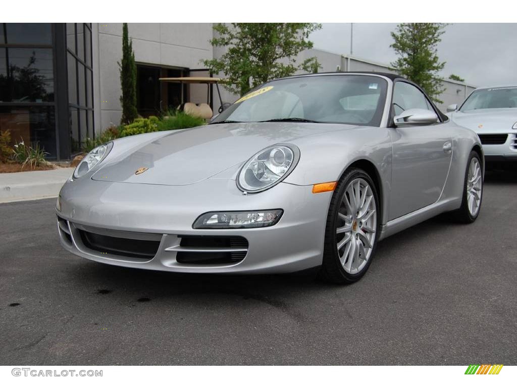 2008 911 Carrera S Cabriolet - Arctic Silver Metallic / Black photo #14