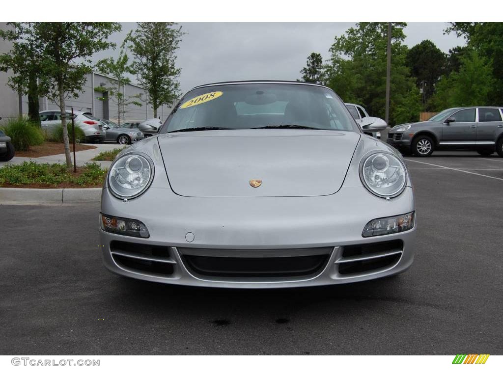 2008 911 Carrera S Cabriolet - Arctic Silver Metallic / Black photo #15