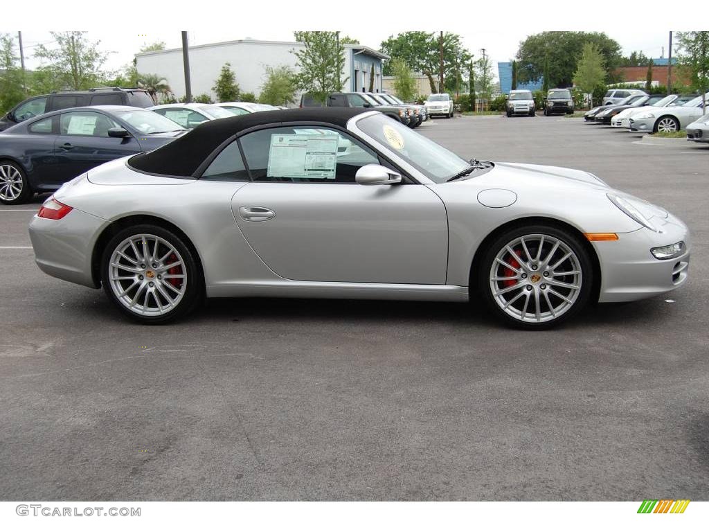 2008 911 Carrera S Cabriolet - Arctic Silver Metallic / Black photo #16