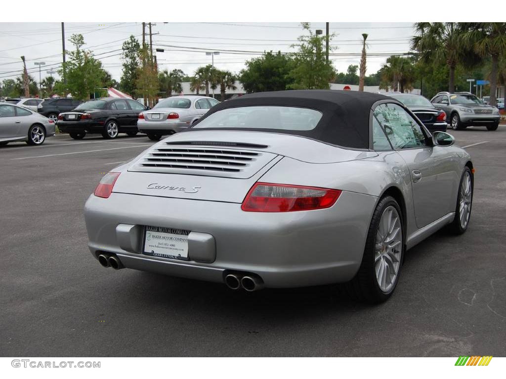 2008 911 Carrera S Cabriolet - Arctic Silver Metallic / Black photo #17