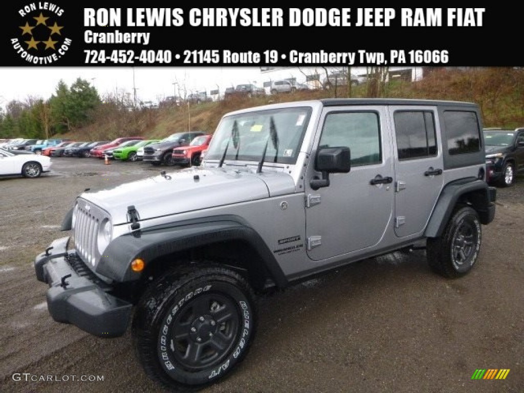 2017 Wrangler Unlimited Sport 4x4 - Billet Silver Metallic / Black photo #1