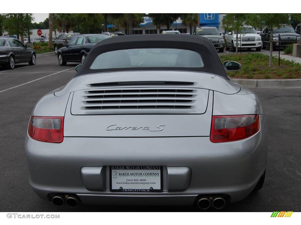 2008 911 Carrera S Cabriolet - Arctic Silver Metallic / Black photo #18