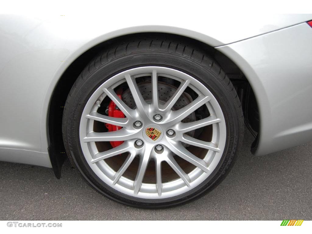 2008 911 Carrera S Cabriolet - Arctic Silver Metallic / Black photo #20