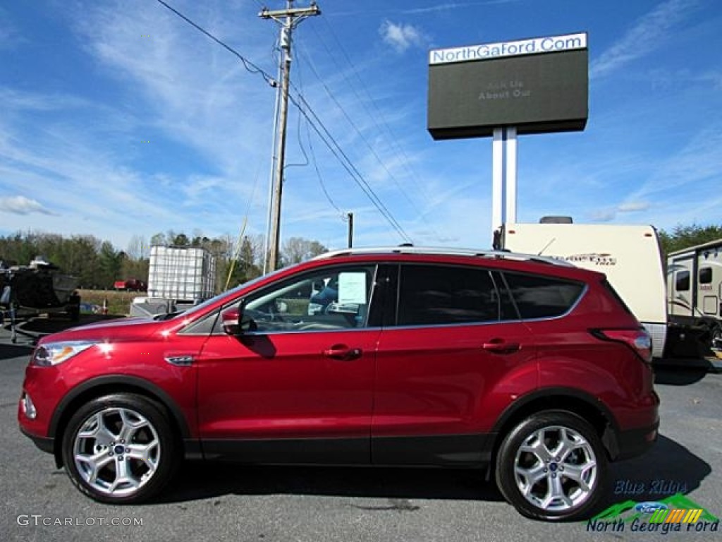 2017 Escape Titanium 4WD - Ruby Red / Medium Light Stone photo #2