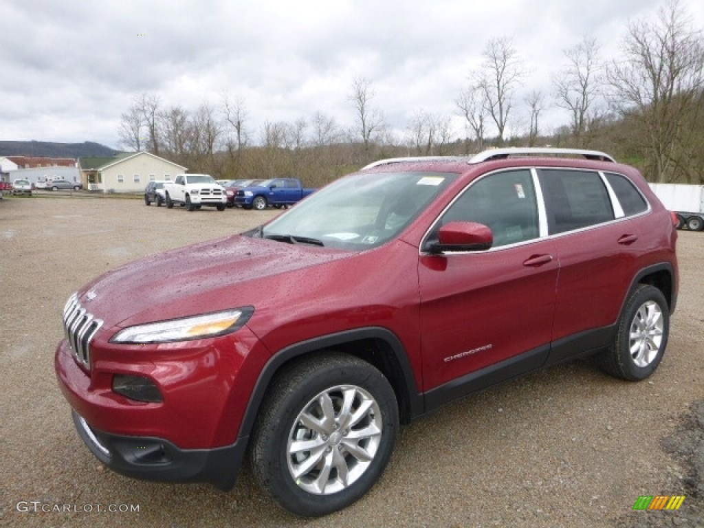 2017 Cherokee Limited 4x4 - Deep Cherry Red Crystal Pearl / Black photo #1