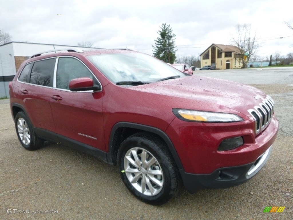 2017 Cherokee Limited 4x4 - Deep Cherry Red Crystal Pearl / Black photo #8
