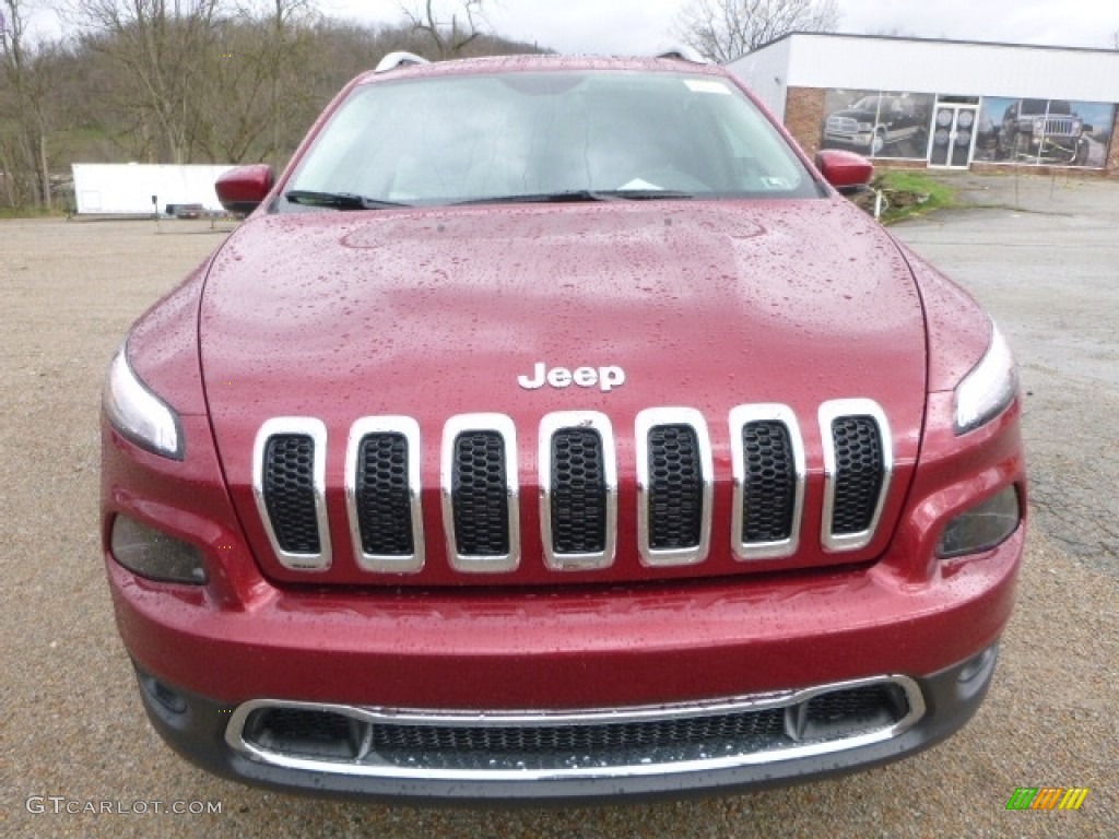 2017 Cherokee Limited 4x4 - Deep Cherry Red Crystal Pearl / Black photo #13