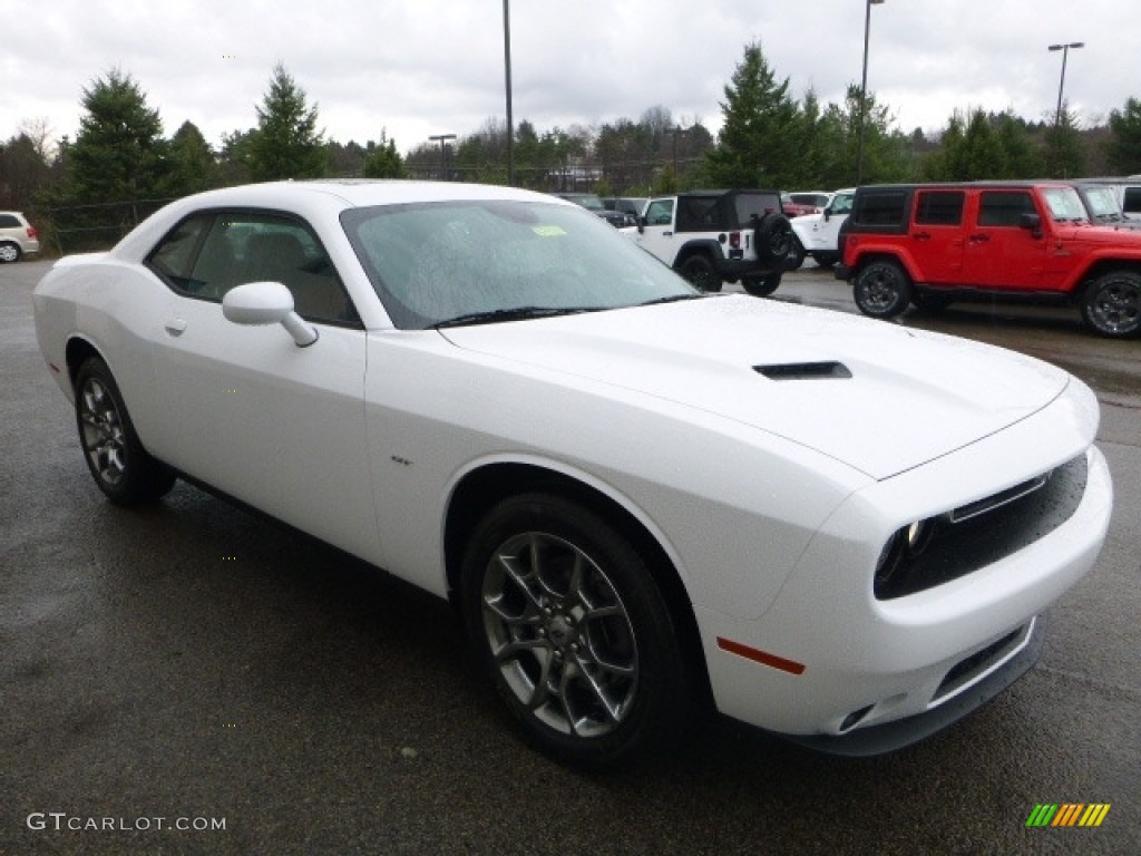 2017 Challenger GT AWD - White Knuckle / Black/Ruby Red photo #9