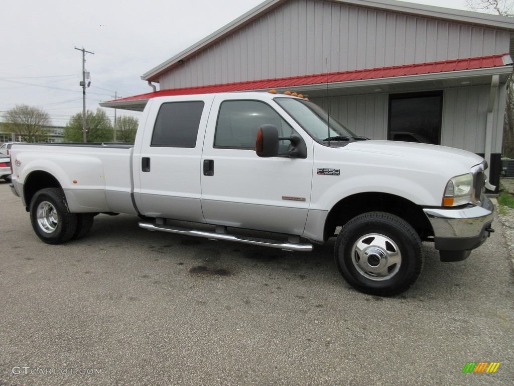 2003 F350 Super Duty Lariat Crew Cab 4x4 Dually - Oxford White / Medium Flint photo #7