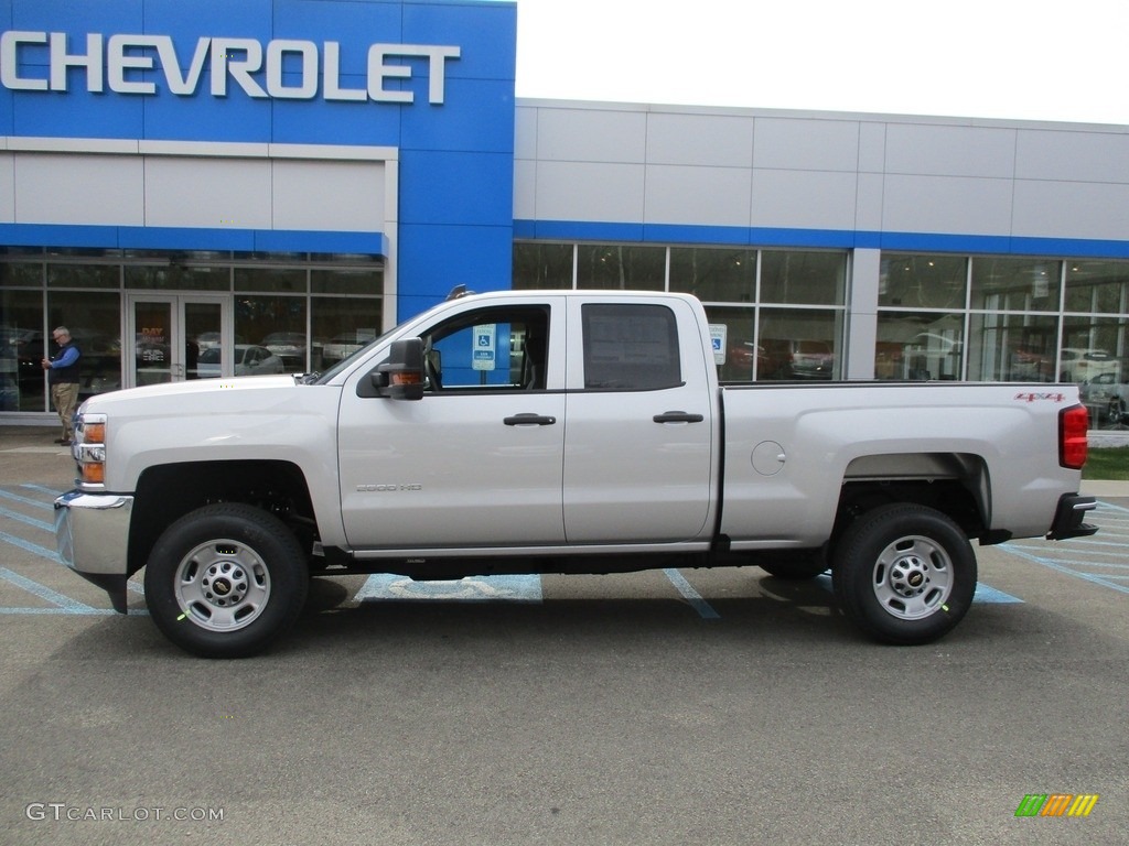 2017 Silverado 2500HD Work Truck Double Cab 4x4 - Silver Ice Metallic / Dark Ash/Jet Black photo #2