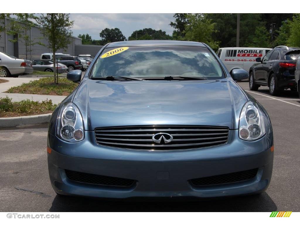 2006 G 35 Coupe - Lakeshore Slate Blue Metallic / Wheat photo #13