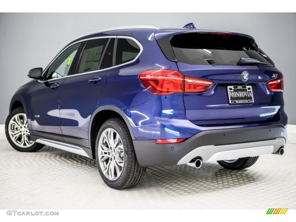 2017 X1 xDrive28i - Mediterranean Blue Metallic / Black photo #3