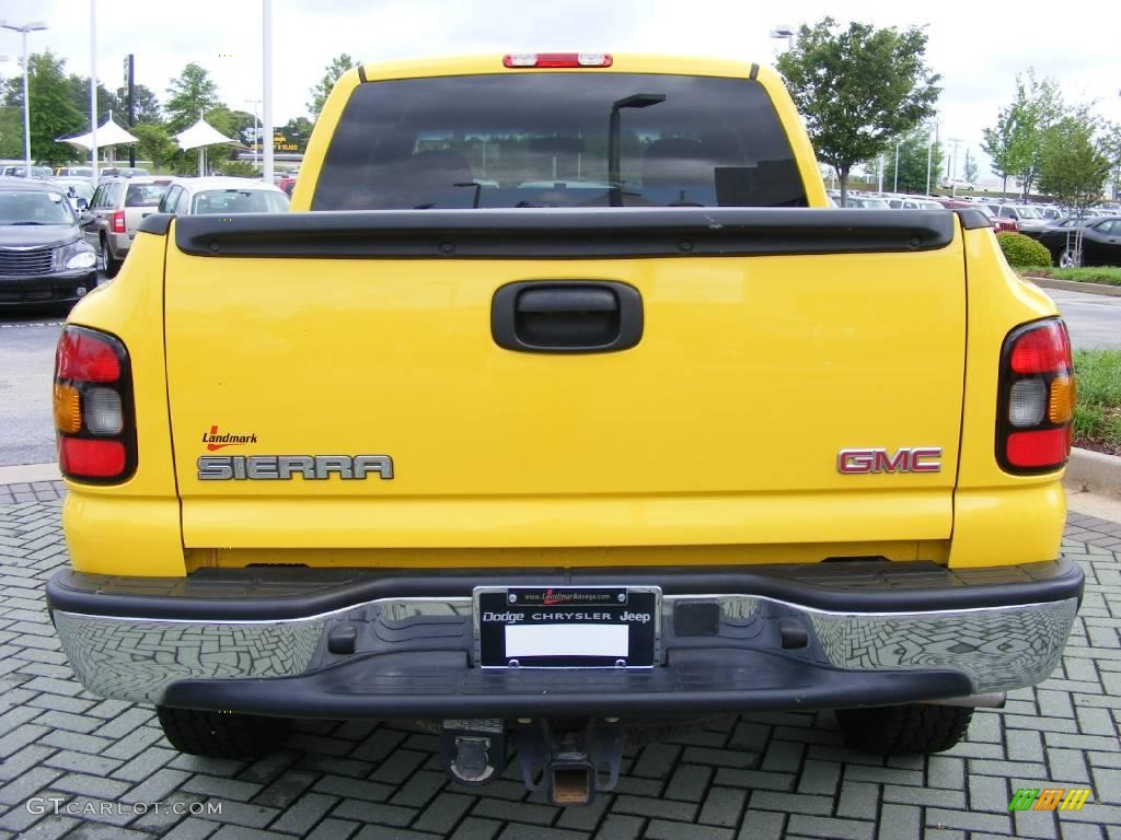 2005 Sierra 1500 Z71 Extended Cab 4x4 - Flame Yellow / Dark Pewter photo #4