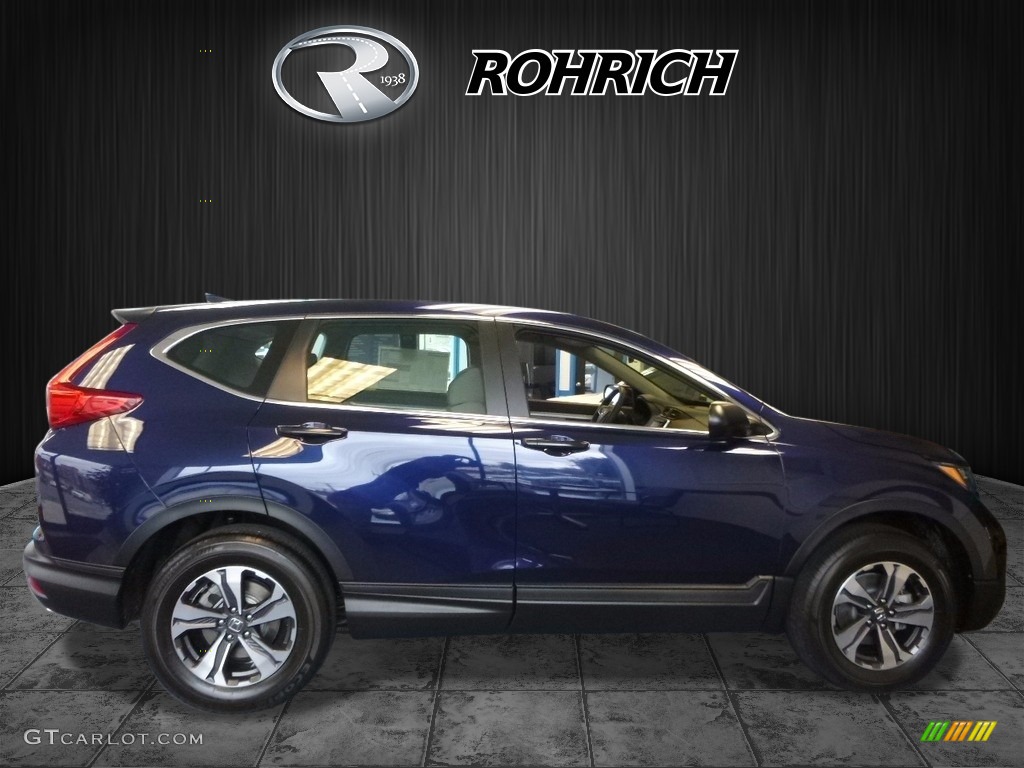 2017 CR-V LX AWD - Obsidian Blue Pearl / Gray photo #2