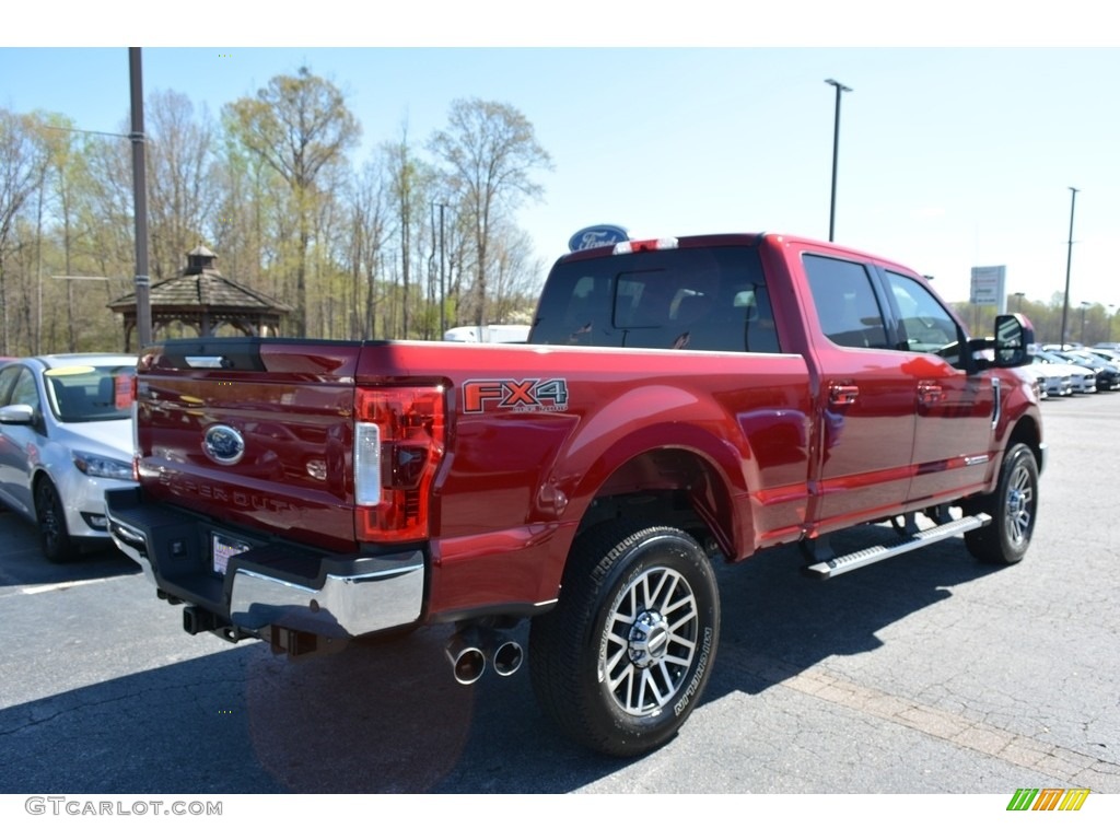 2017 F250 Super Duty Lariat Crew Cab 4x4 - Ruby Red / Black photo #3