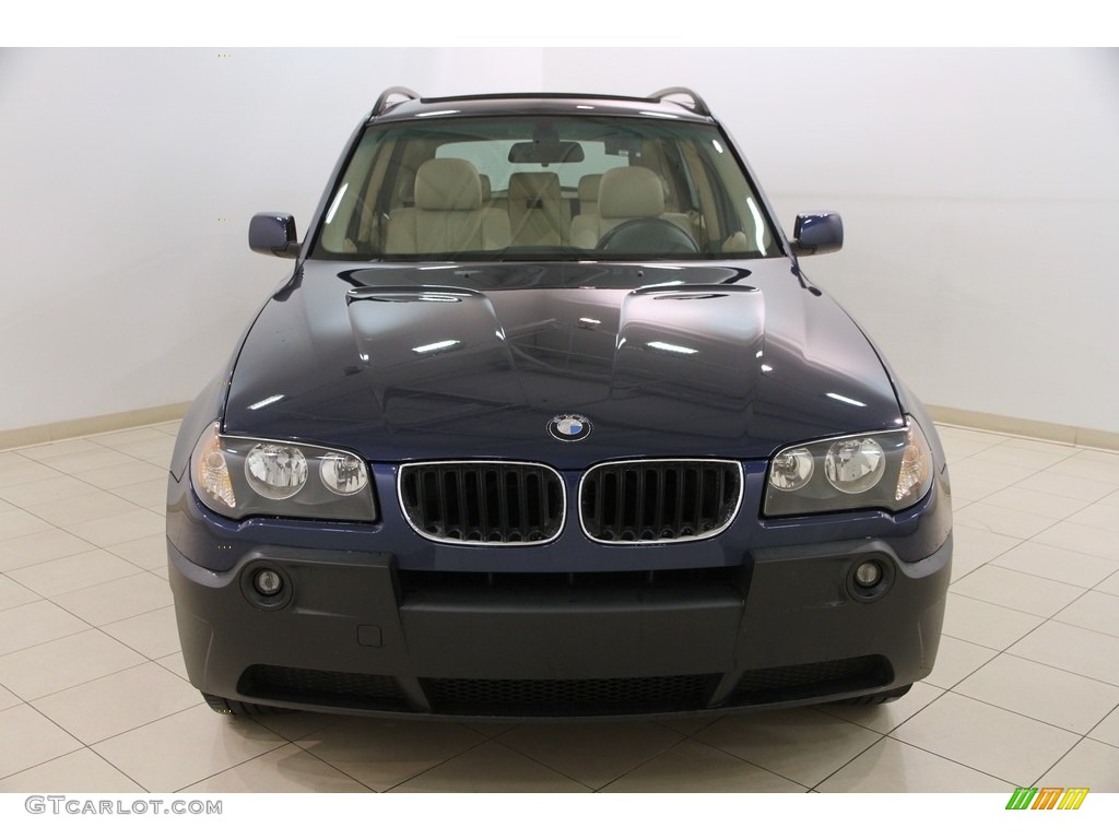 2005 X3 2.5i - Mystic Blue Metallic / Sand Beige photo #2
